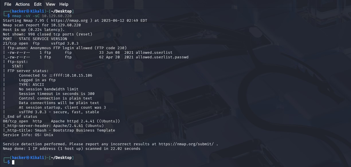 Nmap Scan